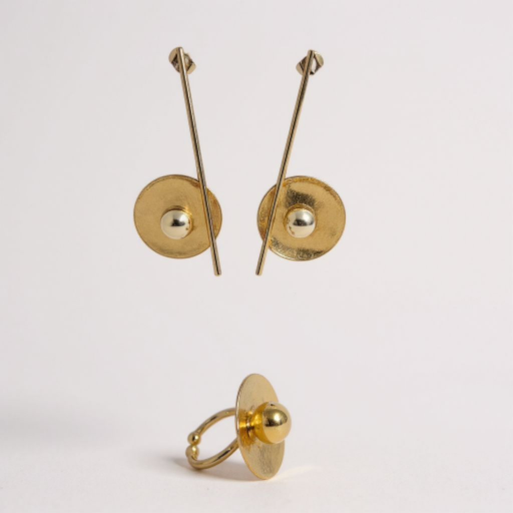 Boucles d'oreille + bague