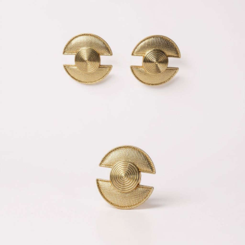 Boucles d'oreille + bague