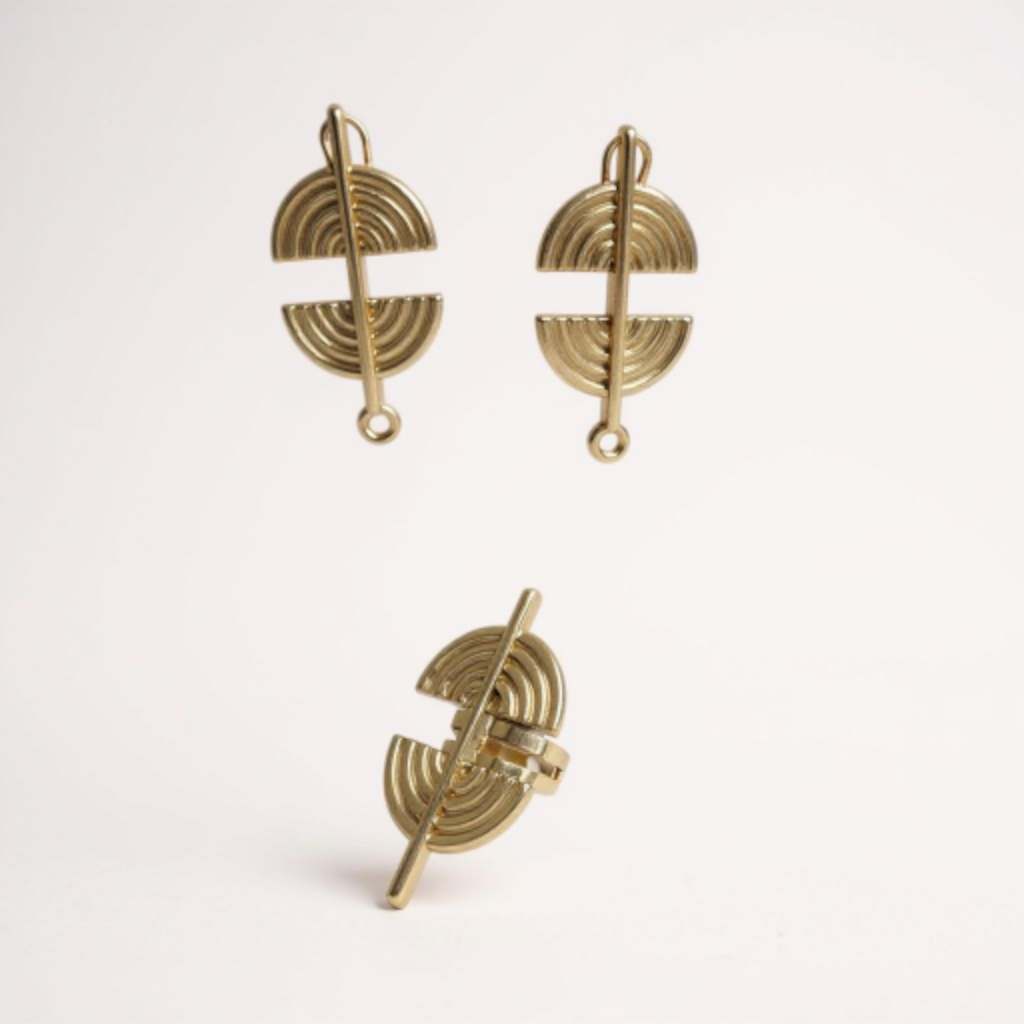 Boucles d'oreille + bague