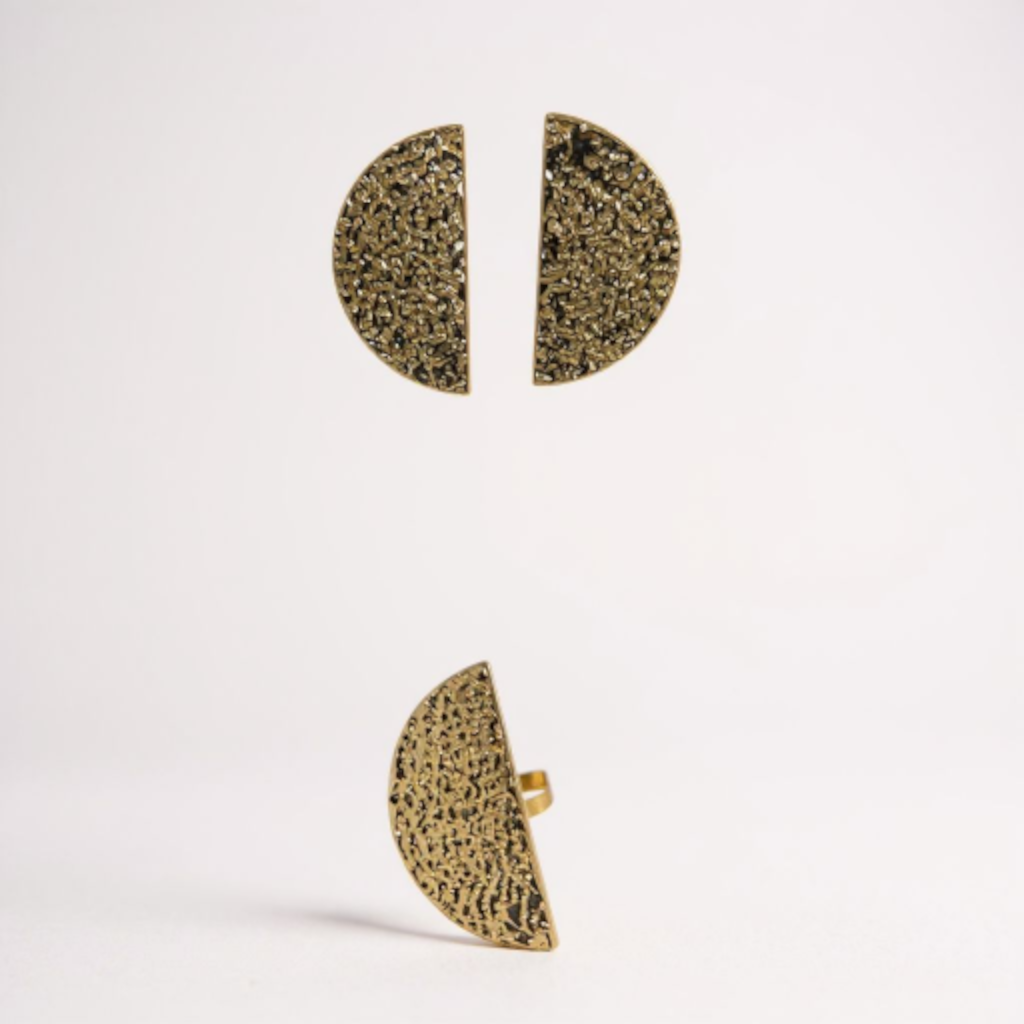 Boucles d'oreille + bague