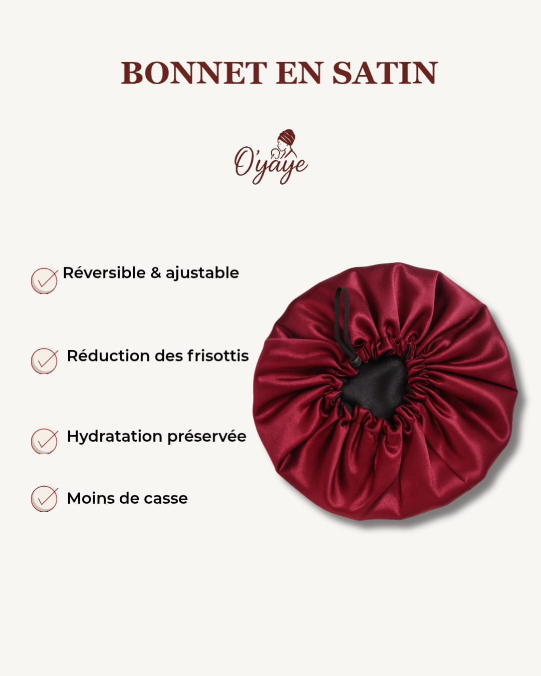 Bonnet en satin