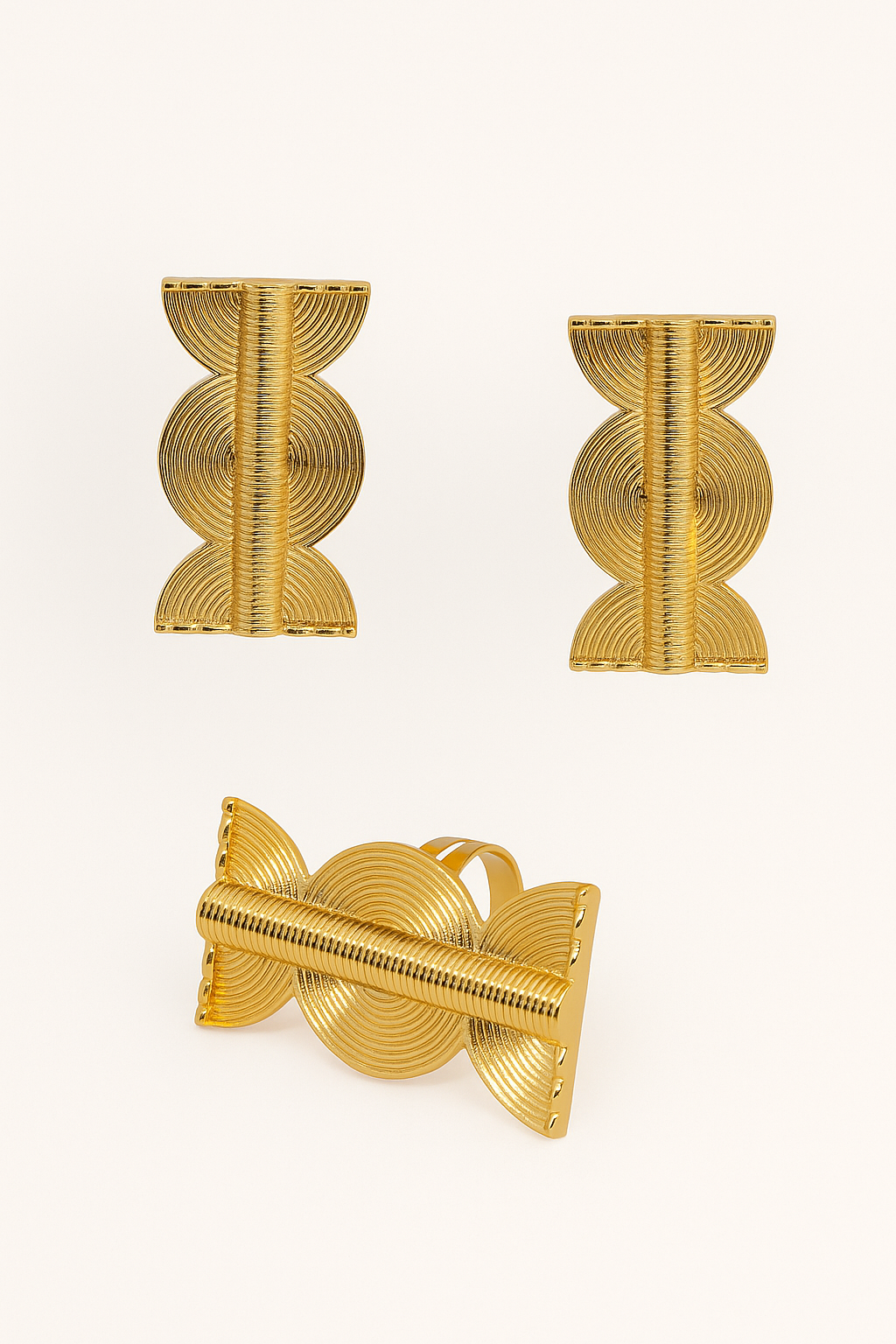 Boucles d'oreille + bague